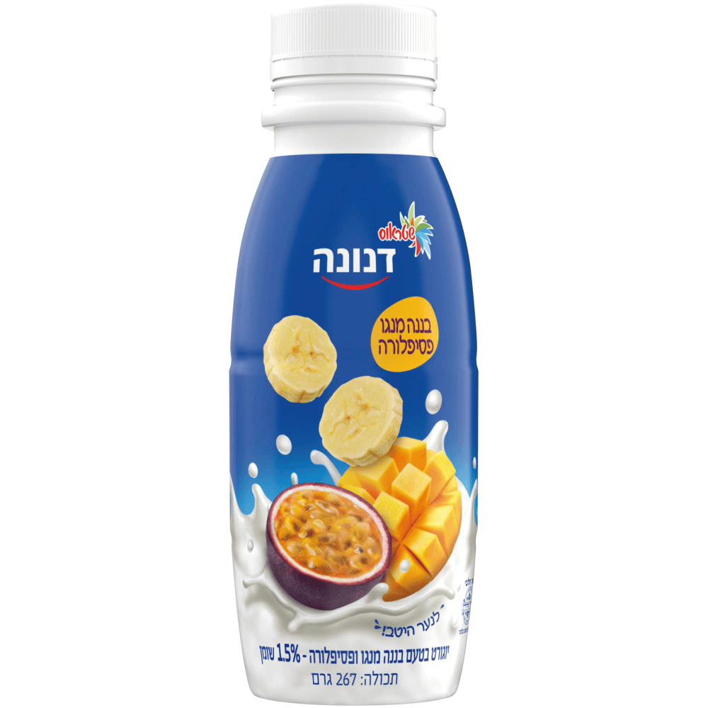 יוגורט עם בננה מנגו ופסיפלורה