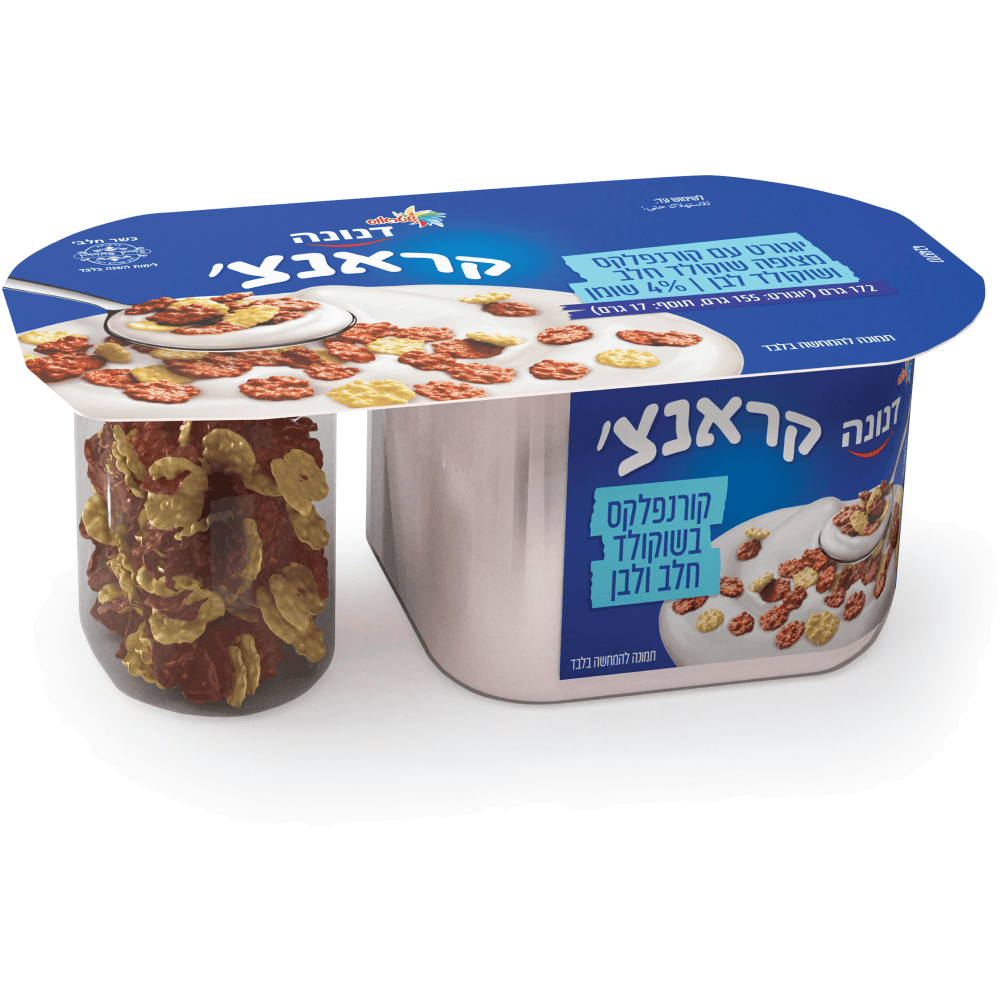 יוגורט עם קרונפלקס מצופה