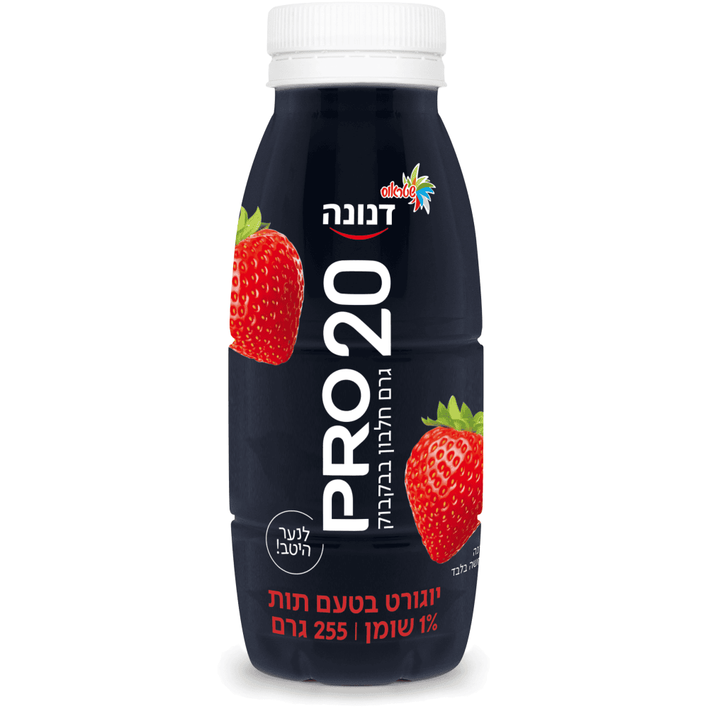 פרו20 תות חלבון בבקבוק